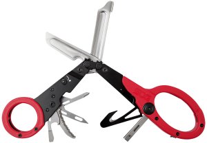SOG ParaShears Multi-Tool for First Responders - 11 Tools, Red, 3Cr13 Steel