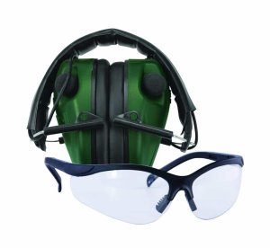 Caldwell 487309 E-MAX LoPro Electronic Muffs with Shooting Glasses