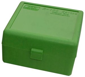MTM Case-Gard Ammunition Box 100 Round Flip-Top Green RS-100-10