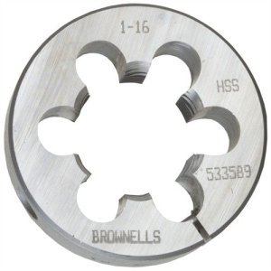 Brownells Barrel/Rcvr Die 2 Dia. 1-16 Tpi for Fn/Fal
