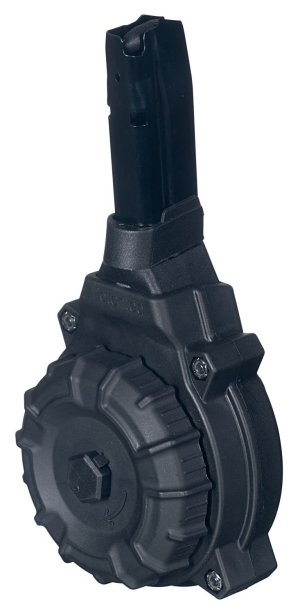 ProMag DRM-A32 Drum Magazine 9mm Luger 50 Round Black Polymer