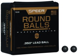 Speer Muzzleloader Round Lead Balls .350 64 gr MZRB 100/ct