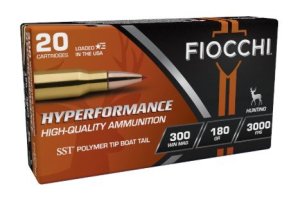 Fiocchi 300WMHSA Hyperformance 300 Win Mag 180gr SST Ammo 20 Rounds