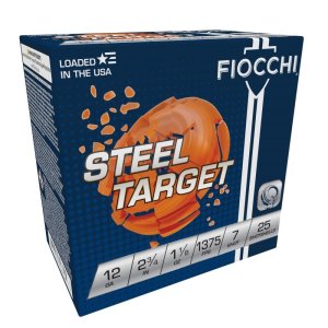 Fiocchi 12S1187 Steel Target 12Ga 2.75" 1 1/8oz #7 Shot 25 Rounds