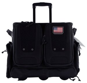 GSM Outdoors GPS T2112ROBB Rolling Range Bag Black 1000D Nylon Holds 10