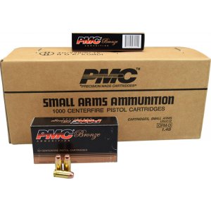PMC Bronze .40 S&W Ammo 180 Grain FMJ-FP 1000rd Case
