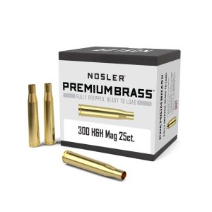 Nosler Unprimed Brass Rifle Cartridge Cases .300 H&H 25 Count