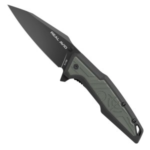 Real Avid RAV-1 4Cr14 Pocket Clip Point 3.25In Black Oxide