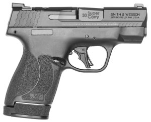 Smith & Wesson M&P Shield Plus Optic Ready 30 Super Carry 3.10" Barrel 13+1 Or 16+1, Black Polymer Frame & Grip, Armornite Stainless Steel Slide, Tritium Night Sights, Manual Safety
