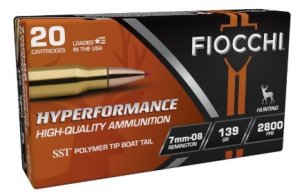 Fiocchi 7MM08HSA Hyperformance 7mm-08 Rem 139gr SST 20rd Box