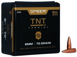 Speer TNT 1206 6mm 70gr Jacketed Hollow Point Bullets 100ct
