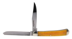 Cold Steel CSFLTRPRY Trapper 3" Folding Knife 8Cr13MoV Yellow Bone Handle
