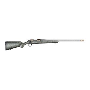 Christensen Arms 8010605400 Ridgeline 300 PRC 3+1 26in Carbon Fiber/Threaded Barrel, Burnt Bronze Cerakote, Green with Black/Tan Webbing Stock