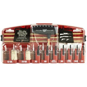 Real Avid Gun Boss Pro Universal Cleaning Kit: High-Quality Brass Rods, Innovative Multi-Function Handle, Organized Compartments AVGBPRO-U