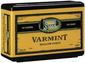 Speer 2005 Varmint 30 Cal 130gr Jacketed Hollow Point Bullets 100ct Box