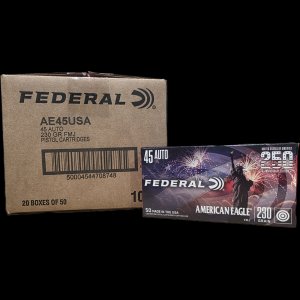 Federal American Eagle 250th Anniversary USA Handgun .45acp, 230gr FMJ, 1,000rd Case