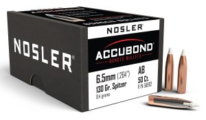 Nosler AccuBond 6.5 Creedmoor 130 Grain Spitzer Point 50 Count
