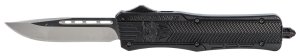 CobraTec MBCTK-1MDNS 3" Drop Point OTF Knife, D2 Steel, Black Handle