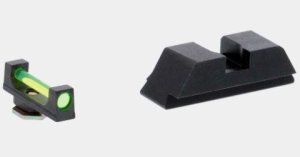 AmeriGlo GFT-125 Green Fiber Front Black Rear Sights for Glock Gen5 17-45