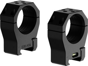 Audere PR0007 PSR 30mm Medium Scope Rings, Black, 7075-T6 Aluminum