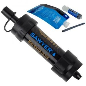 Sawyer MINI Water Filtration System 0.1 Micron Black 100000 Gallons
