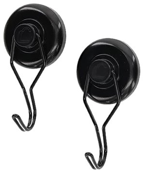 Lockdown Magnetic Hook 2 Pack Black Steel 20 lbs Capacity 1215354