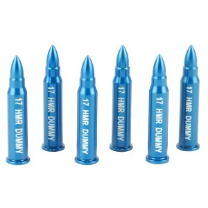 A-Zoom 12202 17 HMR 6 Pack Hard Anodized Aluminum Dummy Rounds