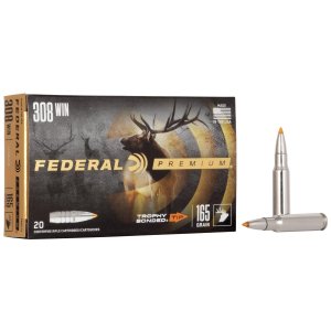 Federal Premium 308 Win 165 Gr Trophy Bonded Tip Ammo 20 Rd/Box (P308TT2)