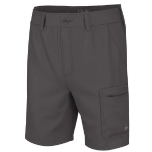 HUK H2000173-010 Men's Next Level 7" Fishing Shorts, Iron, XXL
