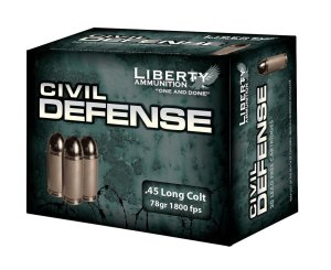 Liberty Ammunition Civil Defense 45 Colt 78 Grain Hollow Point 20 Rounds