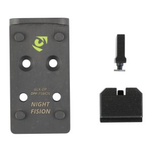 Night Fision Optic Plate + Backup Sight Combo Leupold Black