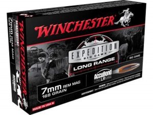 Winchester Ammo S7LR Expedition Big Game Long Range 7mm Rem Mag 168 gr Nosler AccuBond Long-Range 20 Per Box/10 Cs