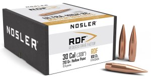Nosler RDF Match .30 Caliber .308in 210 Grain Hollow Point Boat Tail