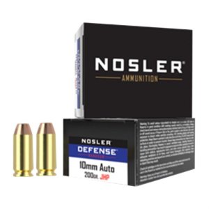 Nosler 39156 10mm 200gr JHP Defense Ammo 20 Rounds