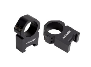 Weaver Precision Rings Matte Black 1 In Medium Height 48381