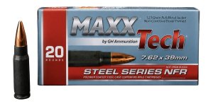 MAXXTech PTGS762 7.62x39 123gr FMJ Steel Case 20 Rounds