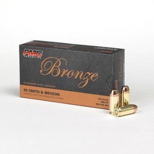 PMC Bronze 40 S&W 165 Grain Full Metal Jacket Ammo 50 Round Box (40D)