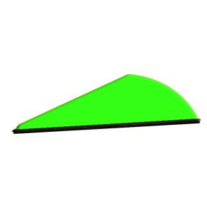 Q2i Q01043 Rapt-X Vanes Neon Green 100pk, High-Profile, 2" Length