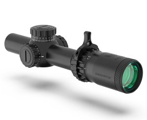 Swampfox THK14241GF Tomahawk II 1-4x24mm 30mm Tube Green Reticle Black