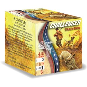 Challenger CTA4108 Ammo .410 Bore 2-1/2" 1/2 oz #8 Shot 250/Case