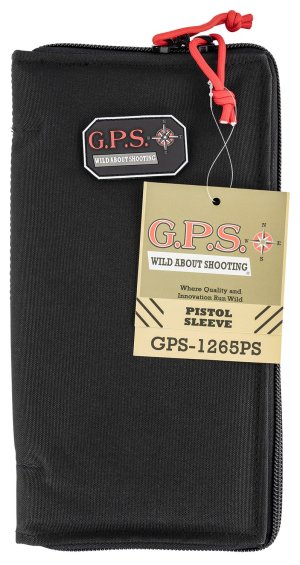 GSM Outdoors Large Pistol Sleeve 6.75 In Black Locking Zipper
