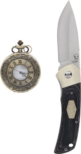 Old Timer 1227062 Knife and Pocket Watch Combo Gift Tin