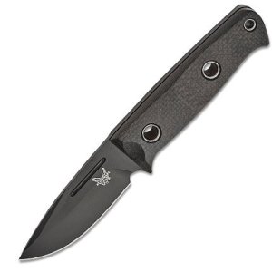 Benchmade 165BK Mini Bushcrafter CPM-CruWear Blade Carbon Fiber Handle