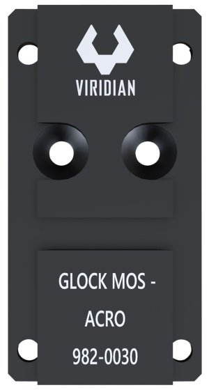 Viridian 9820030 RFX45 Glock MOS Adapter Black Anodized 6061 Aluminum