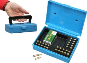MTM Case-Gard SB22 22 Rimfire Ammo Box Blue 30 Rounds Snap-Lok Latch