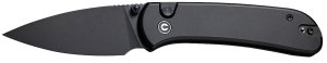 Civivi C22030E-1 Qubit Black Aluminum 14C28N Blade Button Lock 2.98"