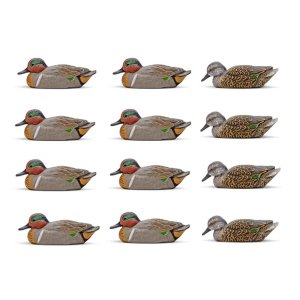Rig 'Em Right 333-GT Green-Winged Teal Duck Decoy 12-Pack EVA Plastic