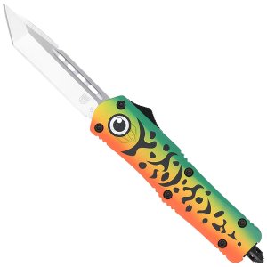 CobraTec MFLGNFS3TNS FS-3 3" OTF Tanto D2 Blade Green Lure Handle Knife