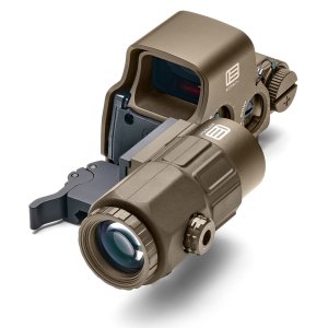 EOTech EXPS3-0 Holographic Sight Tan, 68 MOA Ring, G33 3X Magnifier