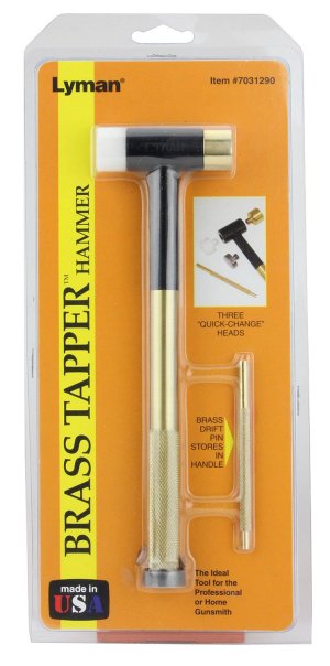 Lyman 7031290 Brass Tapper Hammer 11 oz Nylon Brass Steel Interchangeable